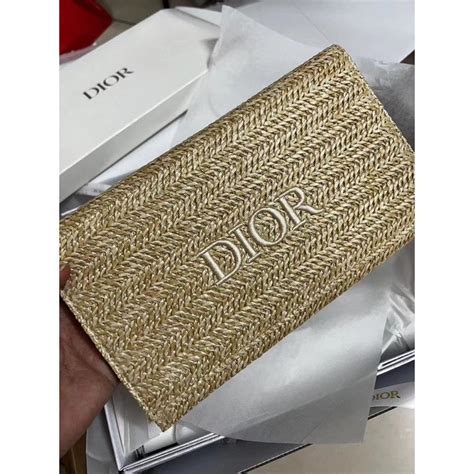 dior straw clutch|dior evening clutch.